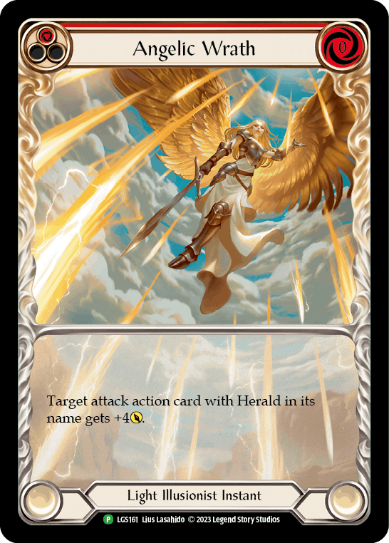[161]【EN】【Rainbow Foil】Angelic Wrath[赤]【LGS】[P][Light Illusionist]