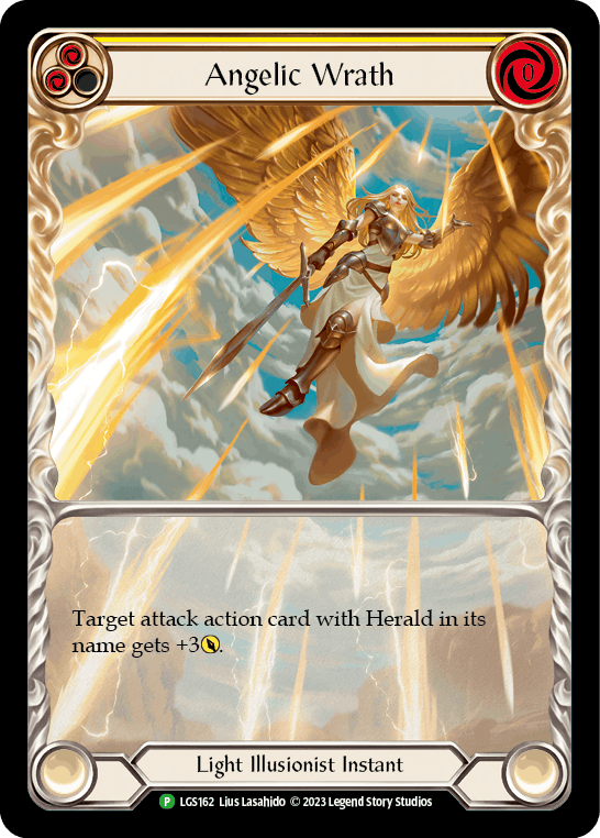 [162]【EN】【Rainbow Foil】Angelic Wrath[黄]【LGS】[P][Light Illusionist]