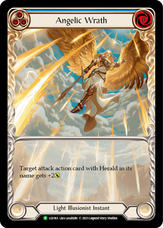 [163]【EN】【Rainbow Foil】Angelic Wrath[青]【LGS】[P][Light Illusionist]