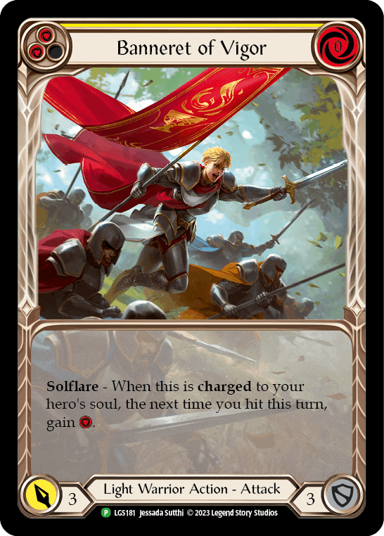 [181]【EN】【Rainbow Foil】Banneret of Vigor【LGS】[P][Light Warrior]