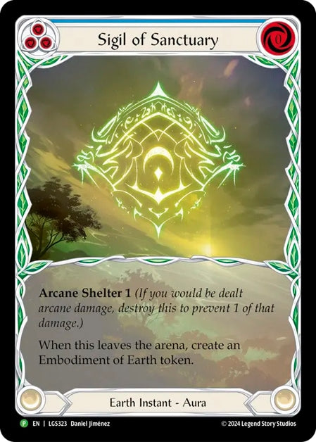 ★特価品★[323]【EN】【Rainbow Foil】Sigil of Sanctuary / 聖域の印 (青)【LGS】[P]
