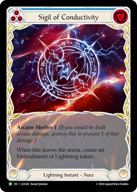 ★特価品★[324]【EN】【Rainbow Foil】Sigil of Conductivity / 導電の印 (青) 【LGS】[P]