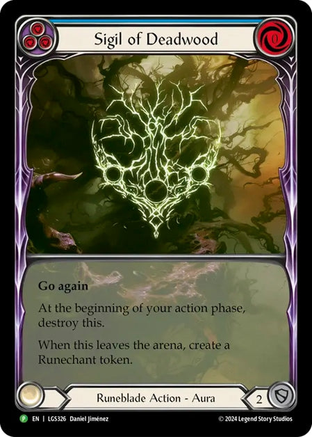 ★特価品★[326]【EN】【Rainbow Foil】Sigil of Deadwood / デッドウッドの印 (青)【LGS】[P]