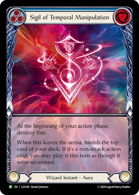★特価品★[328]【EN】【Rainbow Foil】Sigil of Temporal Manipulation / 時空操作の印 (青)【LGS】[P]