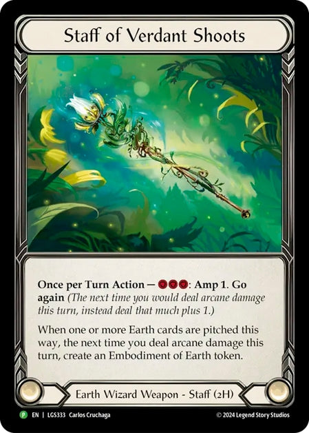 ★特価品★[333]【EN】【Rainbow Foil】Staff of Verdant Shoots / 緑芽吹きの杖【LGS】[P]