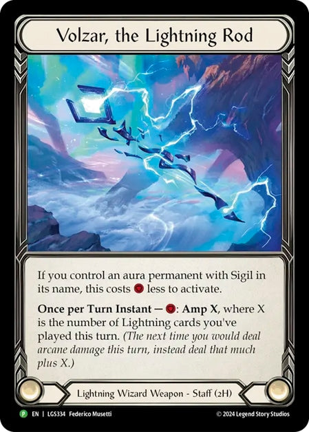 ★特価品★[334]【EN】【Rainbow Foil】Volzar, the Lightning Rod / 雷の導き、ヴォルザー【LGS】[P]