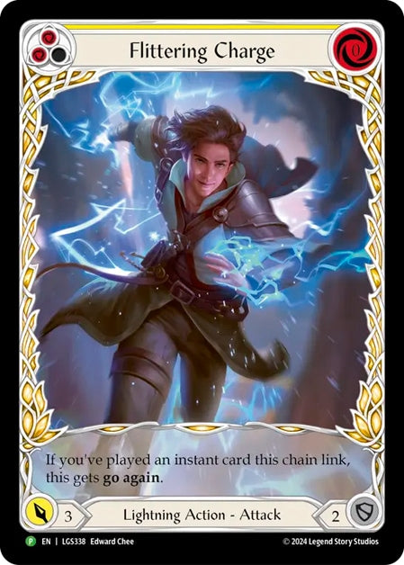 ★特価品★[338]【EN】【Rainbow Foil】Flittering Charge / 快電の突撃 (黄)【LGS】[P]