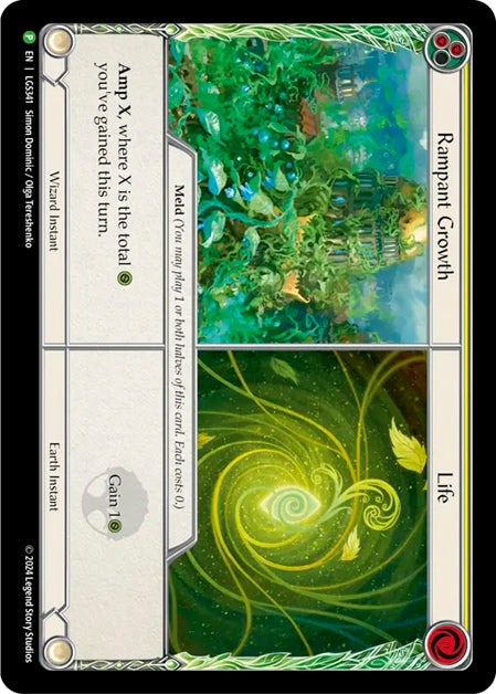 ★特価品★[341]【EN】【Cold Foil】Rampant Growth//Life/蔓延//生命 (黄)【LGS】[P]