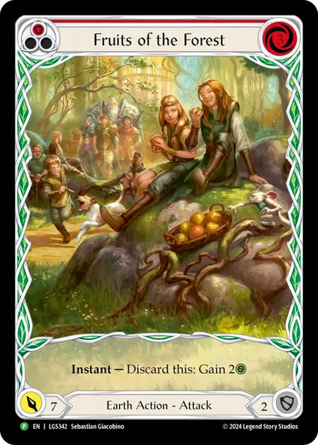 ★特価品★[342]【EN】【Rainbow Foil】Fruits of the Forest / 森の果実 (赤)【LGS】[P]