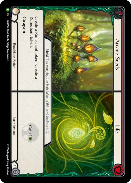 ★特価品★[350]【EN】【Cold Foil】Arcane Seeds // Life / 秘術の種子 // 生命 (赤)【LGS】[P]