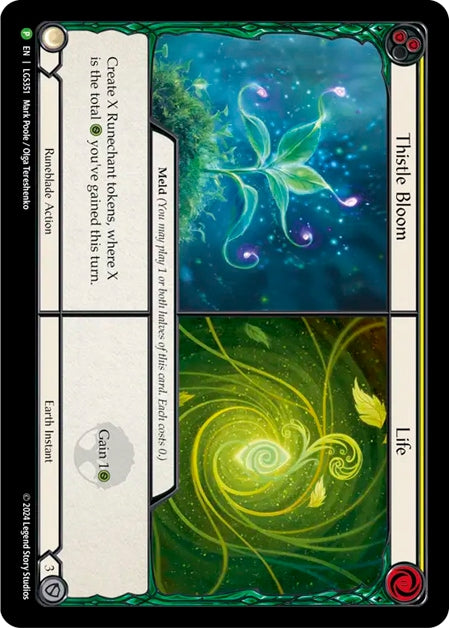 ★特価品★[351]【EN】【Cold Foil】Thistle Bloom//Life/棘の花//生命 (黄)【LGS】[P]