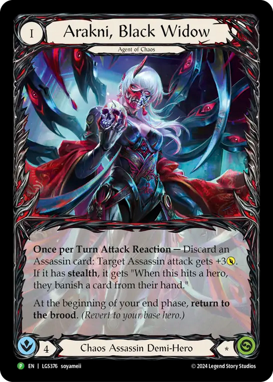 ★特価品★[376]【EN】【Rainbow Foil】Arakni, Black Widow / 黒麗蜘蛛のアラクニ【LGS】[P]