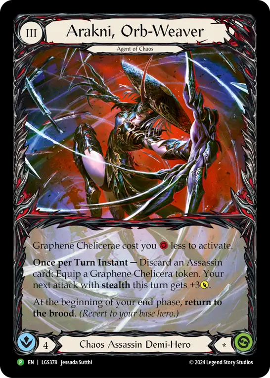 ★特価品★[378]【EN】【Rainbow Foil】Arakni, Orb Weaver / 円環蜘蛛のアラクニ【LGS】[P]