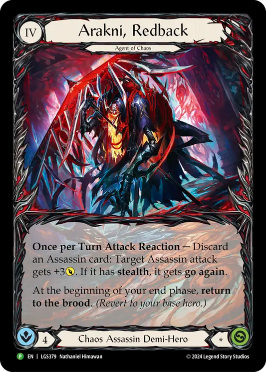 ★特価品★[379]【EN】【Rainbow Foil】Arakni, Redback / 赤背蜘蛛のアラクニ【LGS】[P]