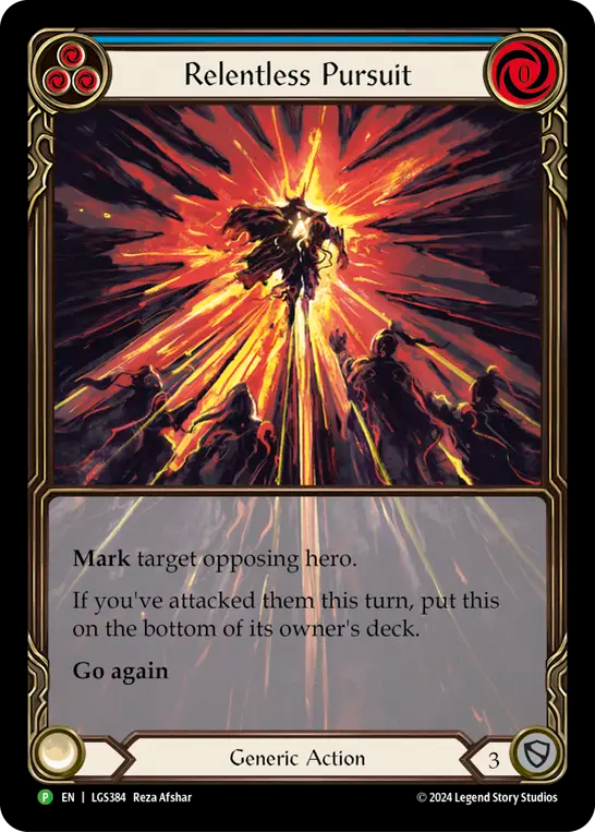 ★特価品★[384]【EN】【Rainbow Foil】Relentless Pursuit / 不屈の追跡 (青)【LGS】[P]