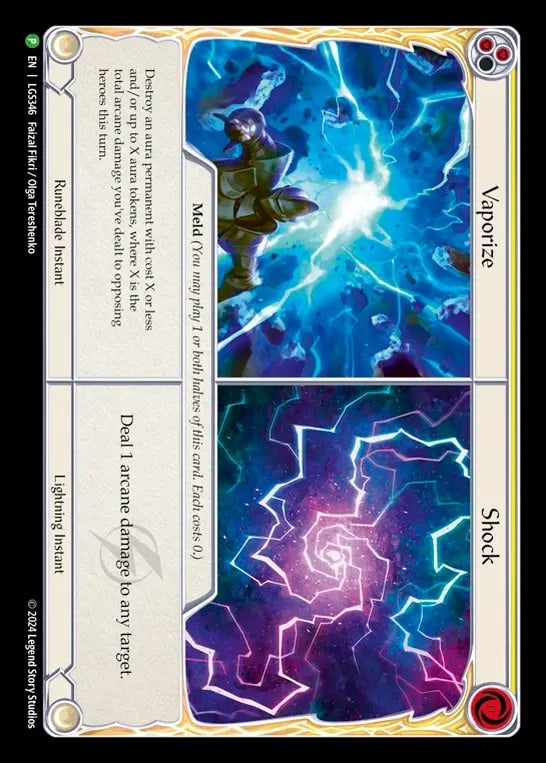 ★特価品★[346]【EN】【Cold Foil】Vaporize//Shock/消滅//ショック (黄)【LGS】[P]