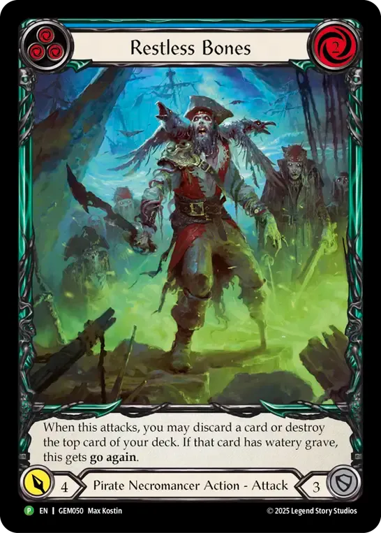 ★特価品★[050]【EN】Restless Bones / 彷徨う骸骨 (青)【GEM】[P]