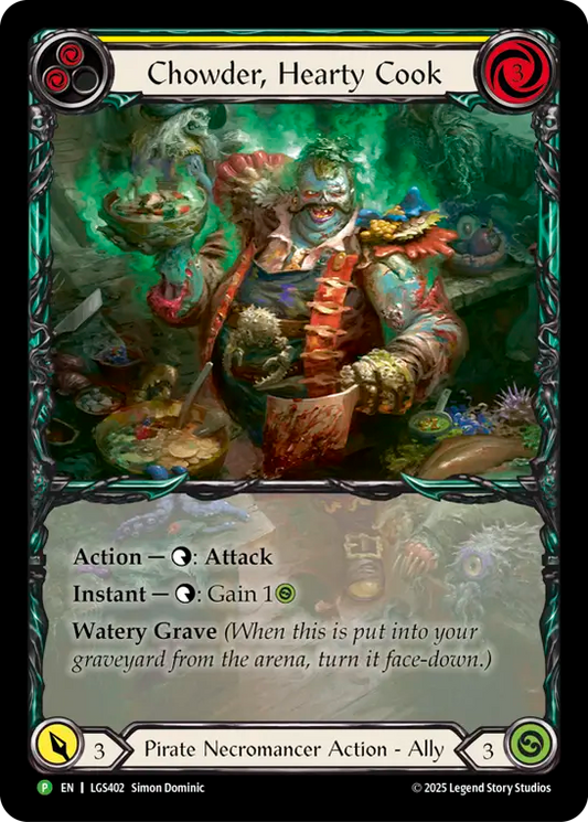 ★特価品★[402]【EN】【Rainbow Foil】Chowder, Hearty Cook / 豪快なコック、チャウダー (黄) 【LGS】[P]