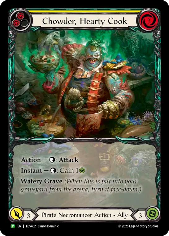 ★特価品★[402]【EN】【Rainbow Foil】Chowder, Hearty Cook / 豪快なコック、チャウダー (黄) 【LGS】[P]
