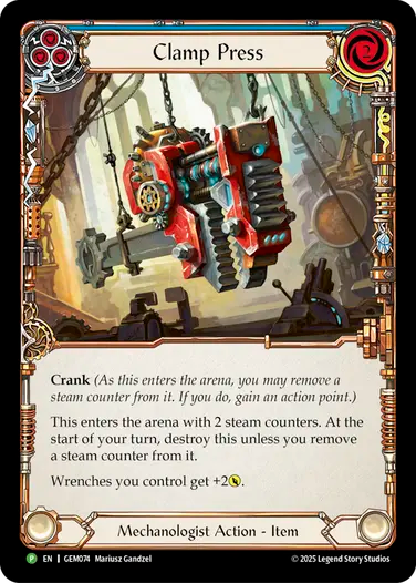 ★特価品★[074]【EN】【Cold Foil】Clamp Press/クランププレス (青)【GEM】[P]