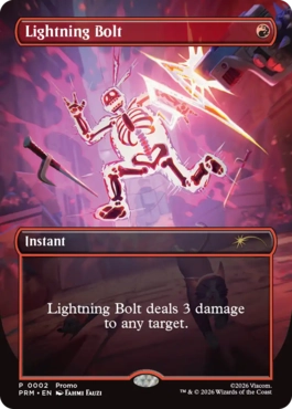[002]【EN】【FOIL】稲妻/Lightning Bolt【PRM】[P][赤]