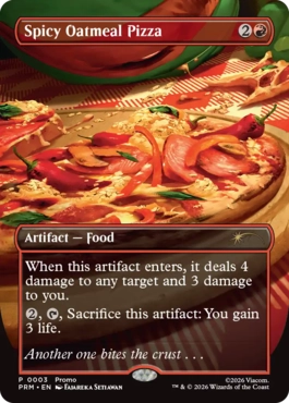 [003]【EN】【FOIL】■ボーダーレス■ピリ辛オートミールピザ/Spicy Oatmeal Pizza【PRM】[P][赤]
