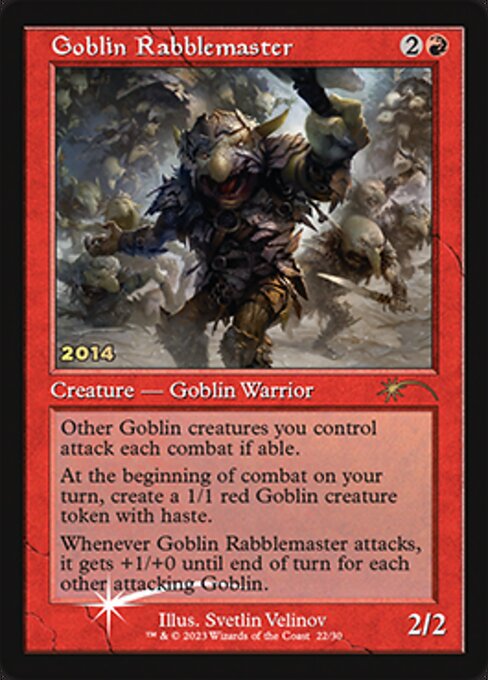[022]【EN】【FOIL】ゴブリンの熟練扇動者/Goblin Rabblemaster【PRM】[P][赤]