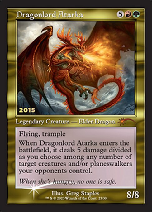 [023]【EN】【FOIL】龍王アタルカ【PROMO】[-][多色]【MTG-PROMO】
