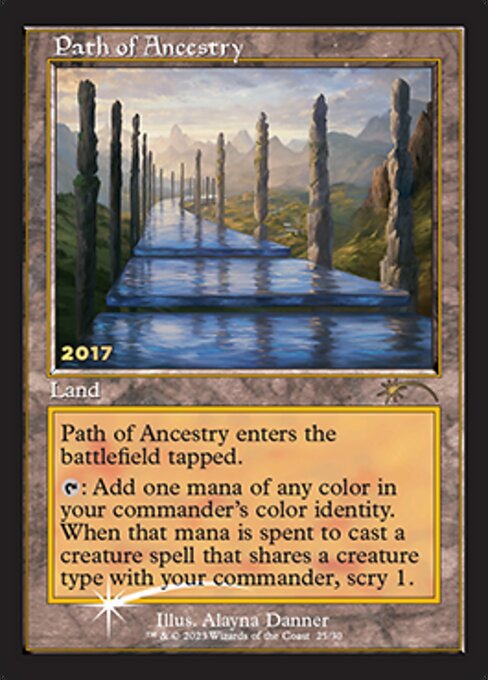 [025]【EN】【FOIL】祖先の道【PROMO】[C][土地] 【MTG-PROMO】
