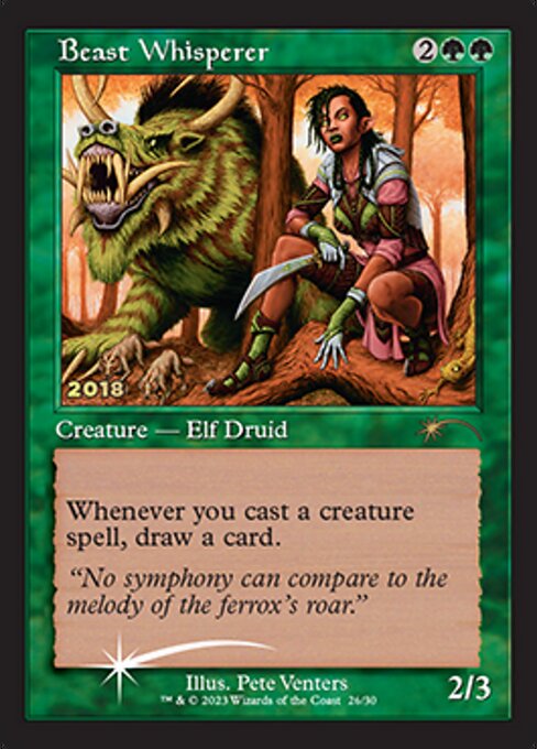 [026]【EN】【FOIL】獣に囁く者【PRM】[-][緑] 【MTG-PROMO】