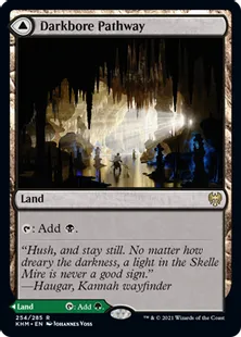 ★特価品★[254]【EN】【FOIL】闇孔の小道【KHM】[R][土地]