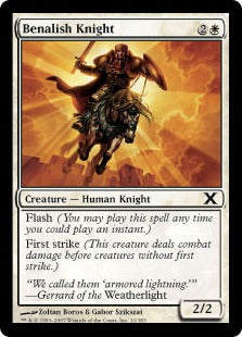 [011]【JP】【FOIL】ベナリアの騎士/Benalish Knight【10ED】[C][白]