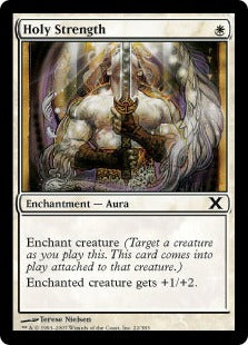 [022]【JP】【FOIL】聖なる力/Holy Strength【10ED】[C][白]