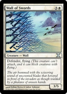 [057]【EN】【FOIL】剣の壁/Wall of Swords【10ED】[U][白]