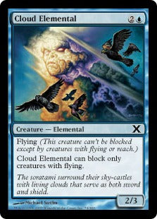 [074]【EN】【FOIL】雲の精霊/Cloud Elemental【10ED】[C][青]