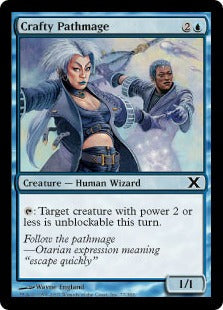 [077]【EN】【FOIL】狡猾な抜け道魔道士/Crafty Pathmage【10ED】[C][青]