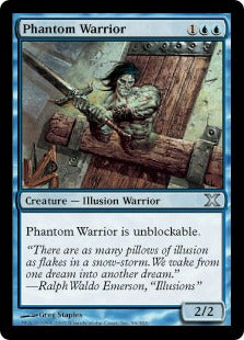 [096]【JP】【FOIL】幻影の戦士/Phantom Warrior【10ED】[U][青]