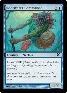 [102]【EN】【FOIL】ルートウォーターの猛士/Rootwater Commando【10ED】[C][青]