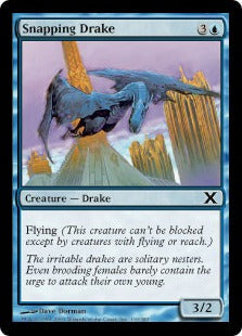 [110]【JP】【FOIL】噛みつきドレイク/Snapping Drake【10ED】[C][青]