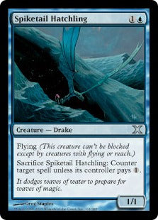 [111]【EN】【FOIL】トゲ尾の雛/Spiketail Hatchling【10ED】[U][青]