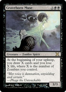 [145]【JP】【FOIL】墓生まれの詩神/Graveborn Muse【10ED】[R][黒]