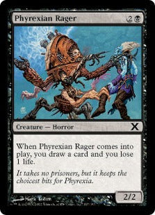 [167]【EN】【FOIL】ファイレクシアの憤怒鬼/Phyrexian Rager【10ED】[C][黒]