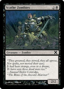 [175]【EN】【FOIL】スケイズ・ゾンビ/Scathe Zombies【10ED】[C][黒]