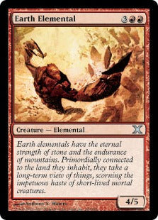 [199]【JP】【FOIL】大地の精霊/Earth Elemental【10ED】[U][赤]