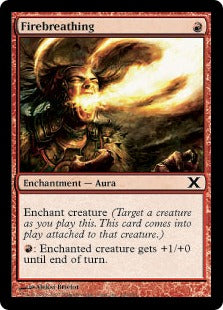[200]【EN】【FOIL】炎のブレス/Firebreathing【10ED】[C][赤]