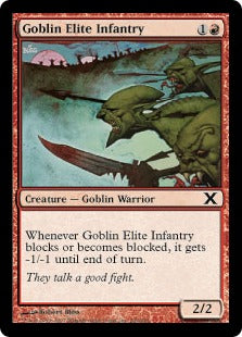 [206]【JP】【FOIL】ゴブリン精鋭歩兵部隊/Goblin Elite Infantry【10ED】[C][赤]