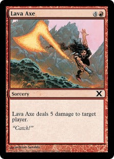 [215]【JP】【FOIL】溶岩の斧/Lava Axe【10ED】[C][赤]