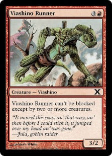 [245]【EN】【FOIL】ヴィーアシーノの飛脚/Viashino Runner【10ED】[C][赤]
