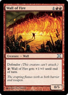 [247]【EN】【FOIL】炎の壁/Wall of Fire【10ED】[U][赤]