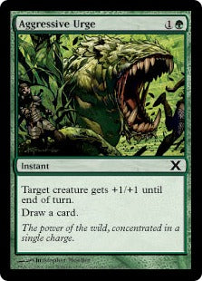 [250]【JP】【FOIL】攻撃的衝動/Aggressive Urge【10ED】[C][緑]